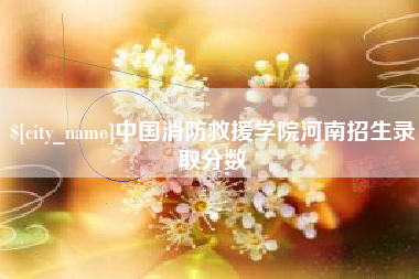 南通中国消防救援学院河南招生录取分数