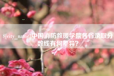 南通中国消防救援学院各省录取分数线有何差异？