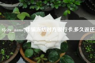 南通诈骗冻结对方银行卡,多久返还