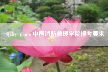 南通中国消防救援学院报考要求