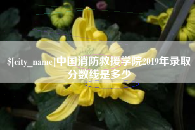 南通中国消防救援学院2019年录取分数线是多少