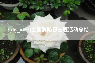 南通全国消防日主题活动总结