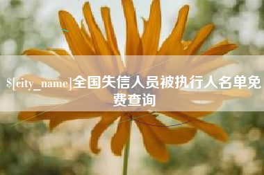 南通全国失信人员被执行人名单免费查询