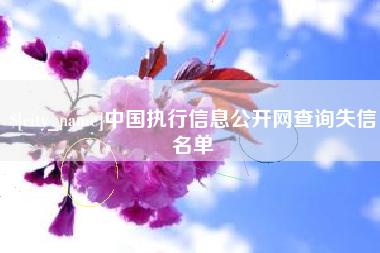 南通中国执行信息公开网查询失信名单
