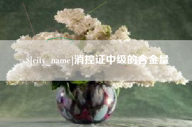 南通消控证中级的含金量