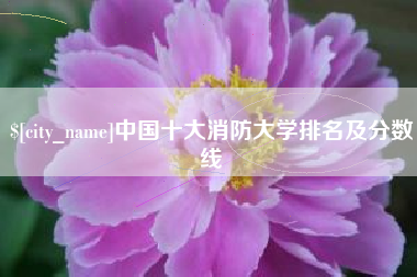 南通中国十大消防大学排名及分数线