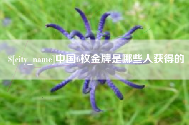 南通中国6枚金牌是哪些人获得的