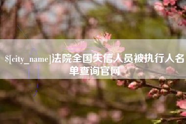 南通法院全国失信人员被执行人名单查询官网