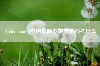 南通中国消防救援学院都考什么