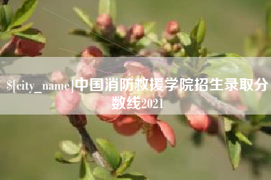 南通中国消防救援学院招生录取分数线2021