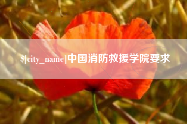 南通中国消防救援学院要求