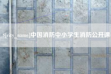 南通中国消防中小学生消防公开课