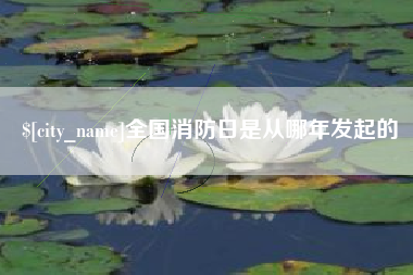 南通全国消防日是从哪年发起的