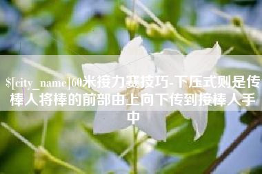 南通60米接力赛技巧-下压式则是传棒人将棒的前部由上向下传到接棒人手中