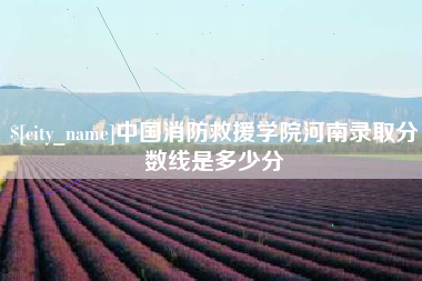 南通中国消防救援学院河南录取分数线是多少分